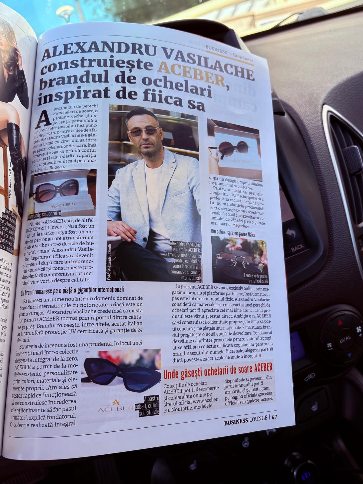 Ochelari de soare romanesti cu o poveste de familie: ACEBER, din pagina de revista pana la tine
