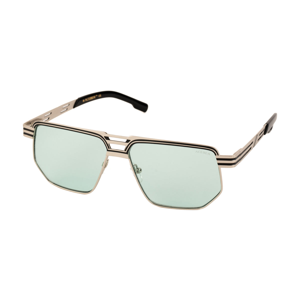 Constructie din titan — usor, rezistent, pentru un purtat confortabil chiar si la ochelari de dimensiuni mari. Piesa facuta pentru barbatul care vrea sa fie observat: se poarta la fel de bine cu un costum cat si cu o tinuta casual, streetwear.